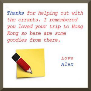 Add note to your parcel